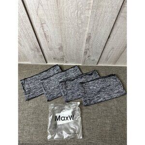 MaxW Set Of 4 Stretchy Neck Gaiter Masks Outdoor Wear Black Gray